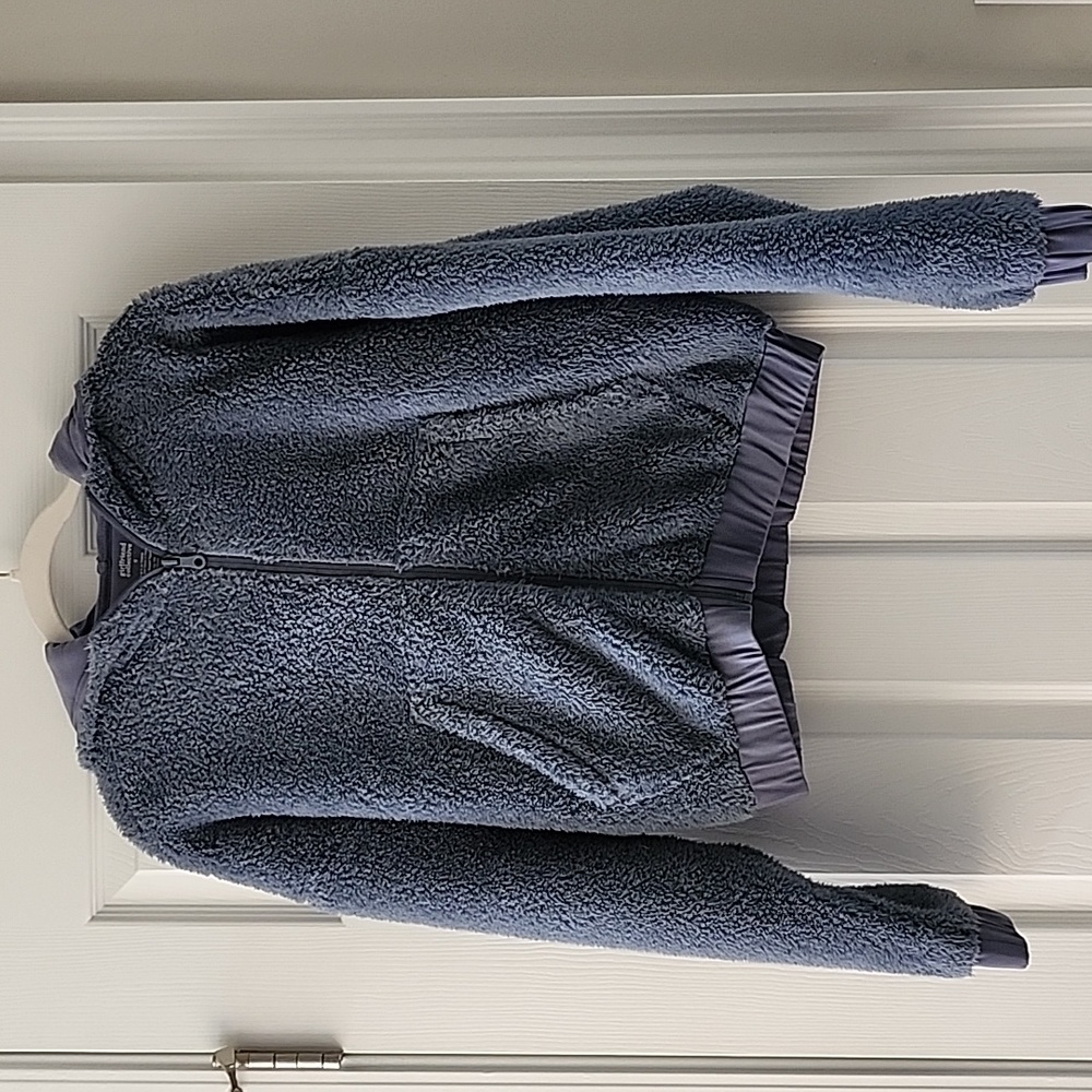 Girlfriend Collective Ocean Recycled Fleece Bomber Size Small